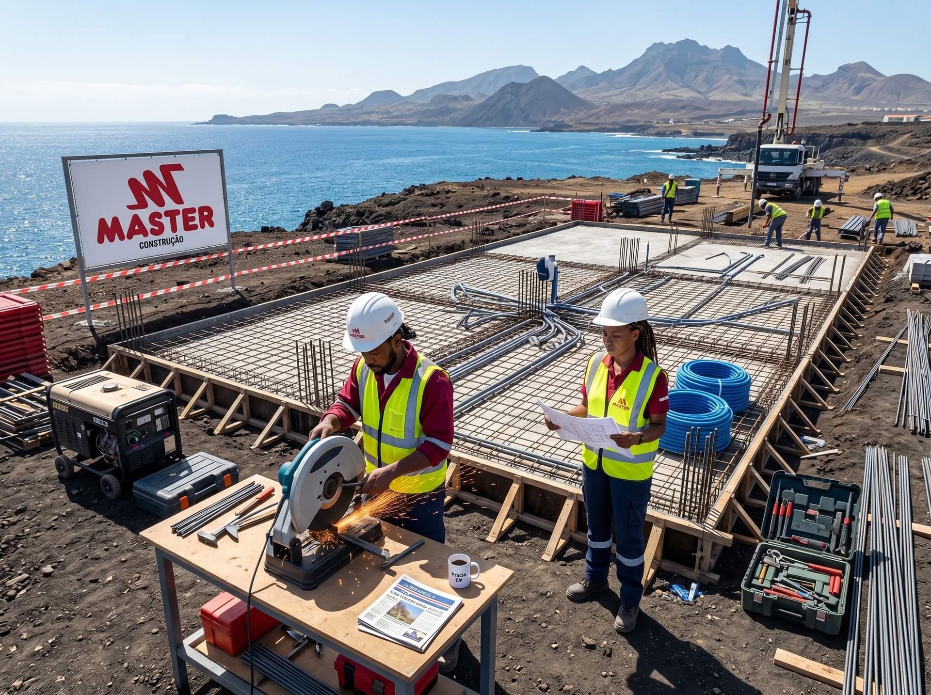 Construção civil de edifícios modernos na Praia, Cabo Verde – Master Construção & Imobiliária.